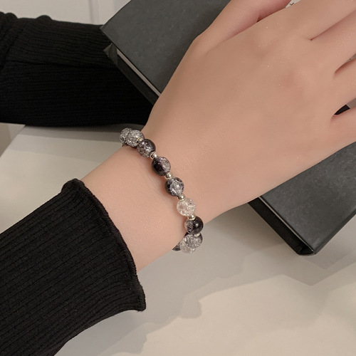 Xiaohongshu-style amethyst bead bracelet street economy Instagram live fresh niche bracelet jewelry wholesale