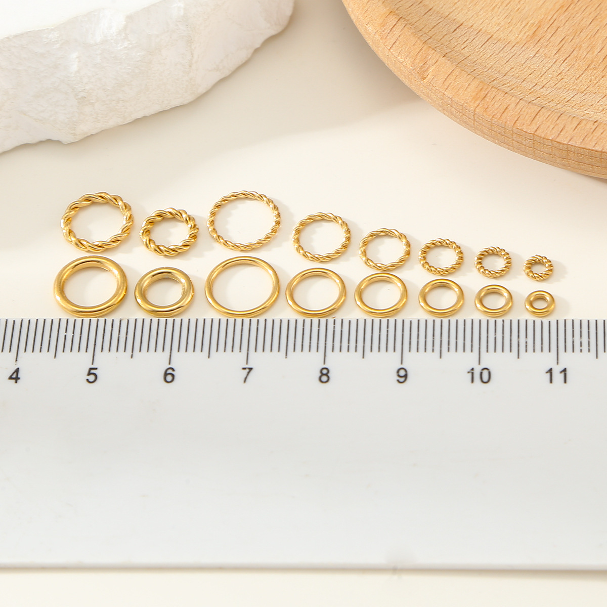 Stainless Steel Twist Ring Connector Geometric Circle DIY Supplies Accessories Decorative Twist Ring