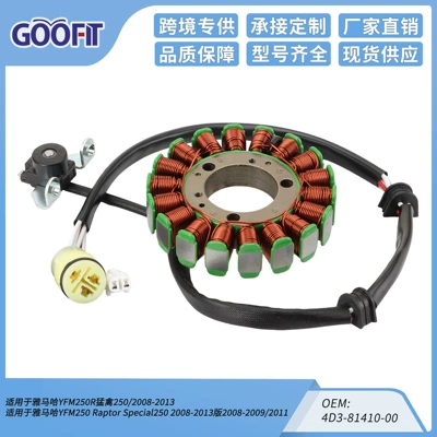 Ignition Coil Stator Suitable for Yamaha Yfm250R Raptor 250 2008-2013 4D3-81410-00 (Alovlanma bobini (Babinalar))