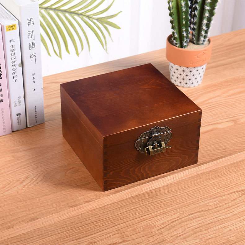 首饰盒木质复古手串手镯手链珍珠项链盒文玩玉坠收纳盒礼品包装盒