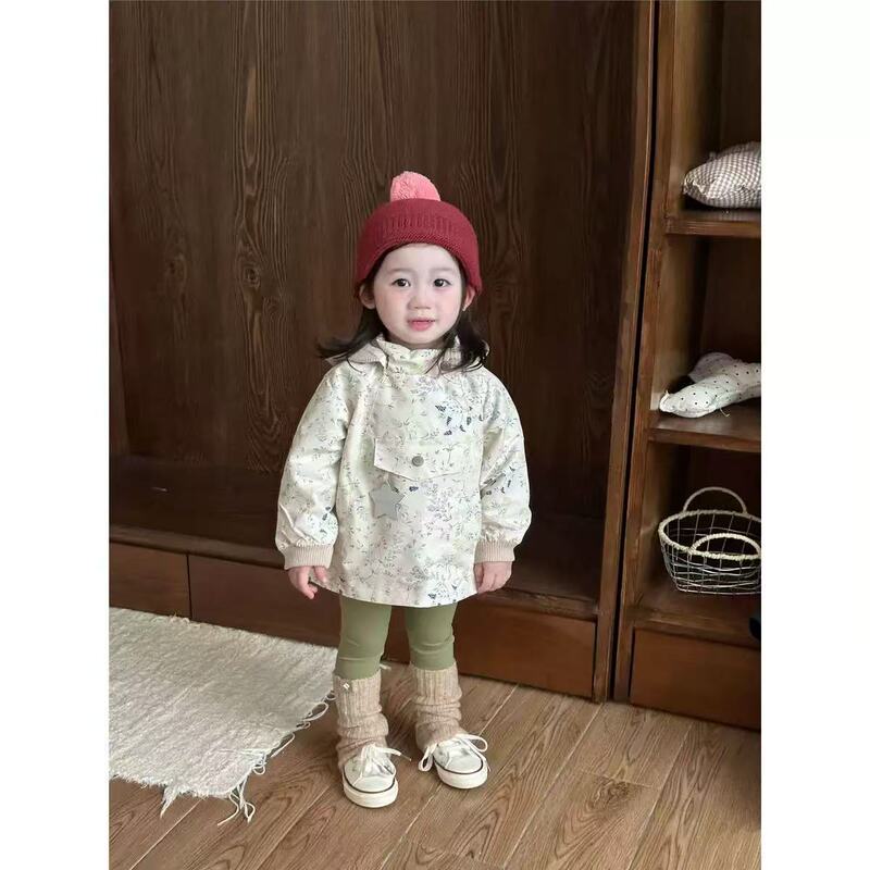 Boys and Girls Windbreaker Kidsren's Elf Hat Outwear Baby Autumn New Waterproof Windproof Jacket Baby Girl Jacket Autumn