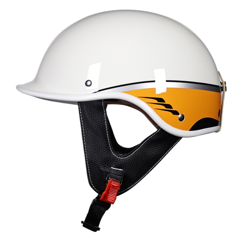 3C certificado casco de la motocicleta eléctrica de los hombres y las mujeres medio casco Retro Pedal casco de la motocicleta Cuatro Estaciones