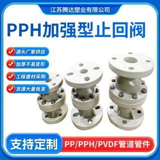 定制pph加强型止回阀化工ppr阀门水管单向阀开关PPH法兰式止回阀