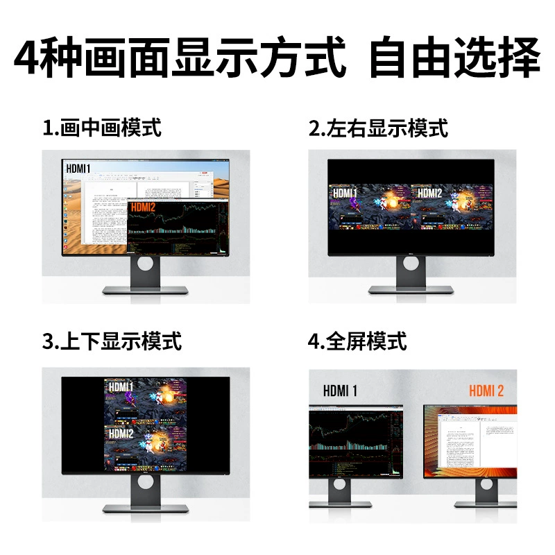 HDMI разветвитель/мультиэкран Ugreen, версия 1.2, двухэкранный дисплей, режимы "два в одном" и многомониторный сплиттер