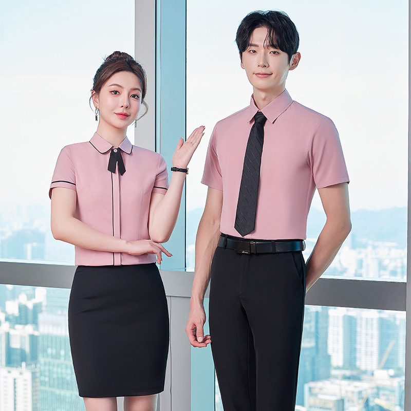 Lly0920 Male/0716 Female Hotel Work Clothes Men and Women Same Style Professional Shirt Suit Front Desk Reception Suit