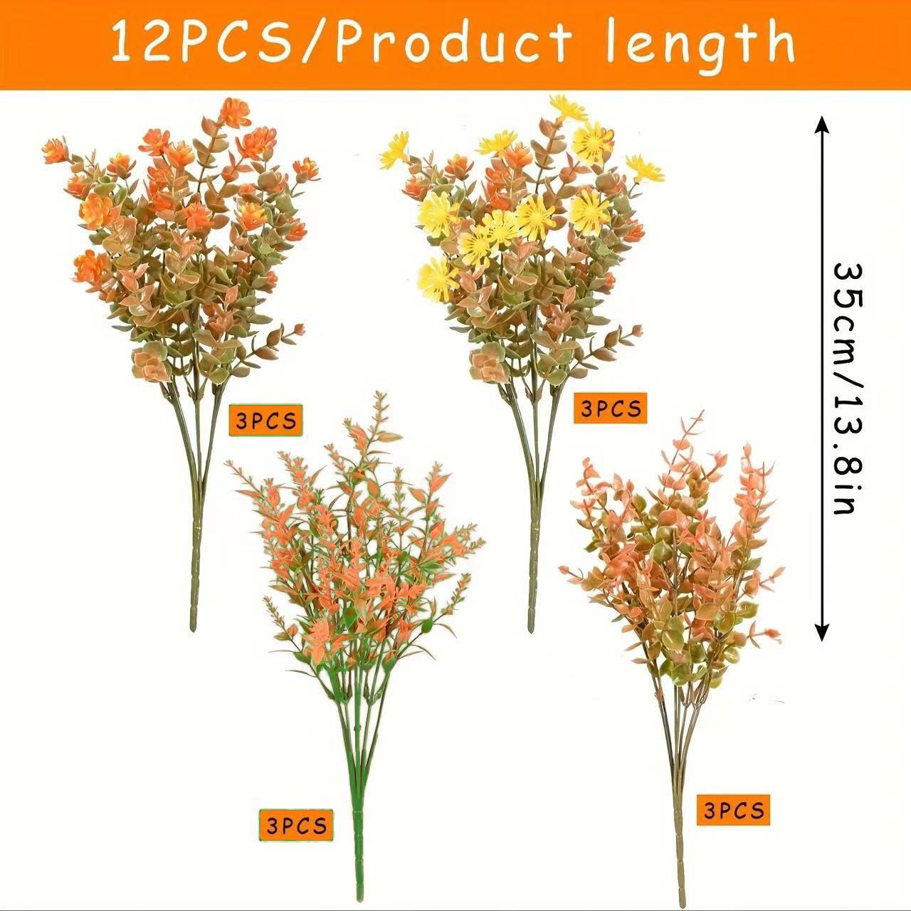 국경 간 가을 조합 시뮬레이션 꽃 번들 홈 실내 데스크탑 장식 야외 안뜰 풍경 촬영 소품