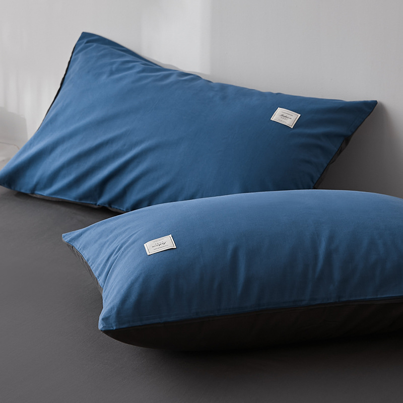 Funda de almohada de algodón ins, un par de fundas de almohada de algodón engrosadas para el hogar de celebridades de Internet, funda de núcleo de almohada individual, funda de forro interior