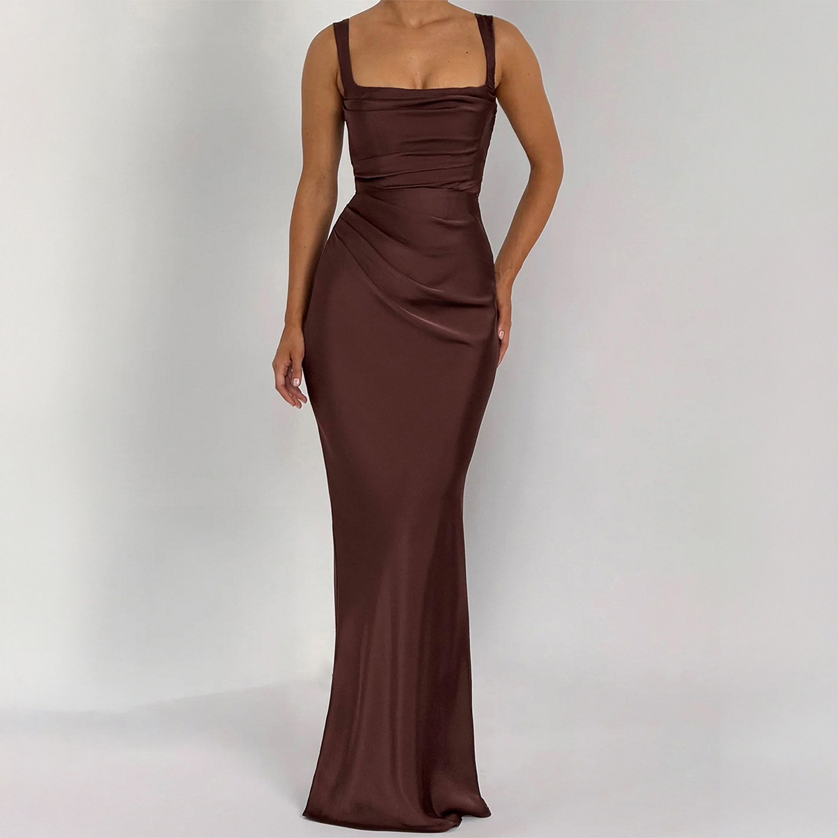 Women's Elegant Strappy Maxi Bodycon Dress