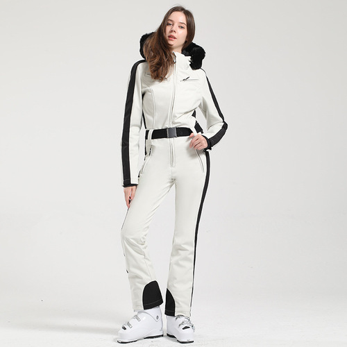 Women's Ski Suit, One-piece Slimming and Weight-Loss Snowboard Ski Suit Set, Outdoor Windproof and Thick Warm Snow Suit