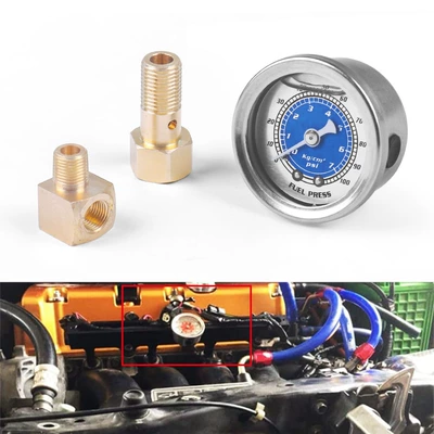Car modified fuel pressure automobile instrument - blue