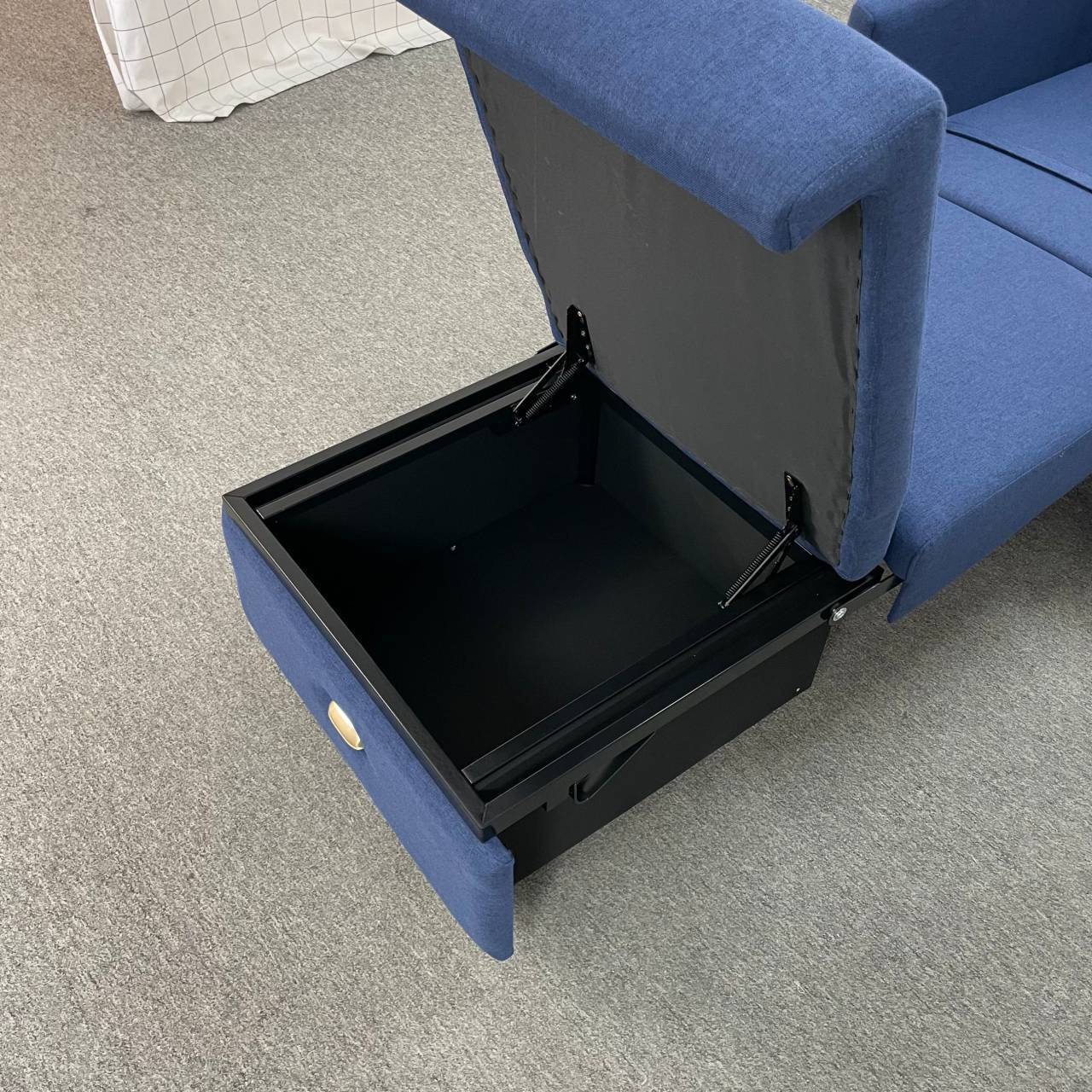 Almacenamiento plegable multifuncional de una sola persona balcón sofá cama de almuerzo tecnología tela de cuero silla de acompañamiento médico