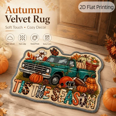 a fun, cartoon-like decoration, Avtomobil döşəmə paspasları - 0903-autumn-small-car-2-4060cm-imitation-cashmere