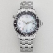 工厂直销海马300男士无标NH35全自动机械表外贸夜光防水精钢手表