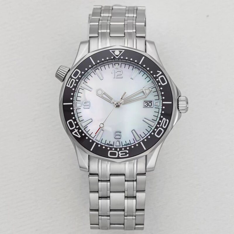 Factory Outlet Haima 300 Men's Unlabeled NH35 Automatic Mechanical Watch Foreign Trade Luminous Waterproof Stainless Steel Watch