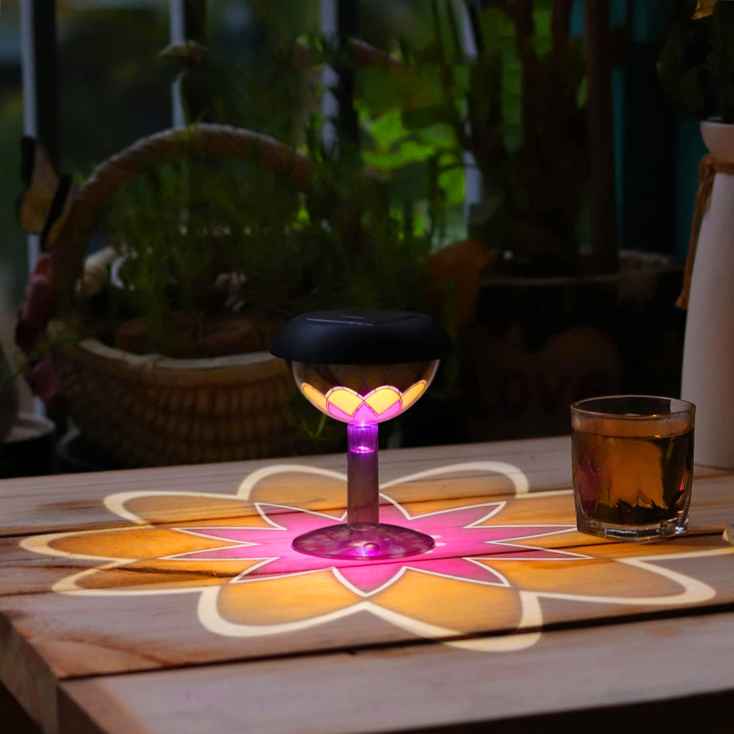 Luz de proyección de césped de jardín solar transfronteriza, luz de decoración de atmósfera de patio impermeable al aire libre, luz nocturna de control de luz enchufable