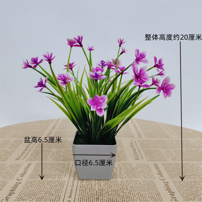 Pequeña imitación de flores falsas decoraciones de sala de estar decoración de mesa de té flores de plástico mano flores falsas plantas decoraciones