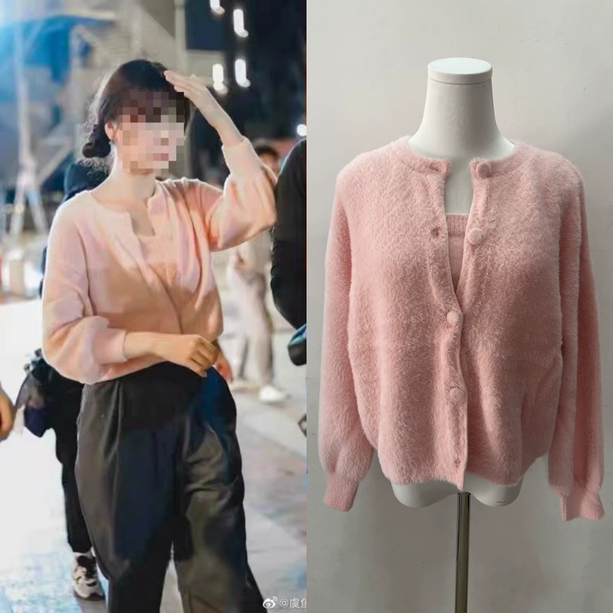 Два народа небольшой лес Ю Shuxin Ю красоты с розовый возраст сокращения короткий шерстяной свитер пальто кардиган женщин