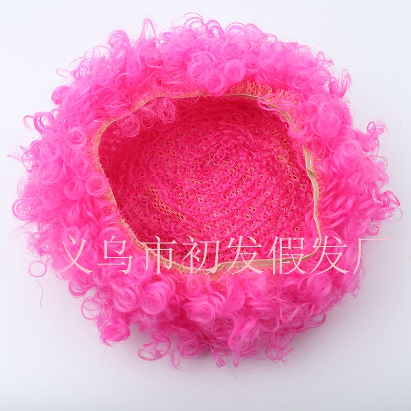 Peluca Afro para Fiesta de Fibra Sintética Rizado Corto para Disfraces y Cosplay
