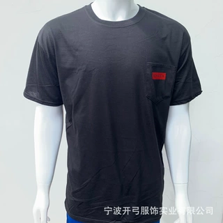 外贸涤棉广告衫定制logo企业团体服文化衫圆领t恤印字图便宜批发