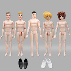 ゴムのおもちゃの男の子供の14関節の素体の頭の体は可動します。