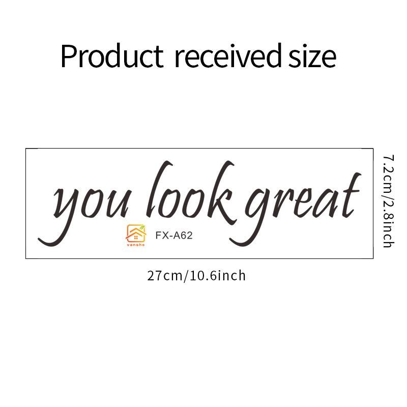 You Look Great English Slogan Wall Sticker display picture 2