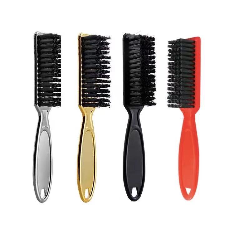 Foreign trade retro styling beard brush color plating haircut cleaning brush barber oil head broken hair sweeping brush