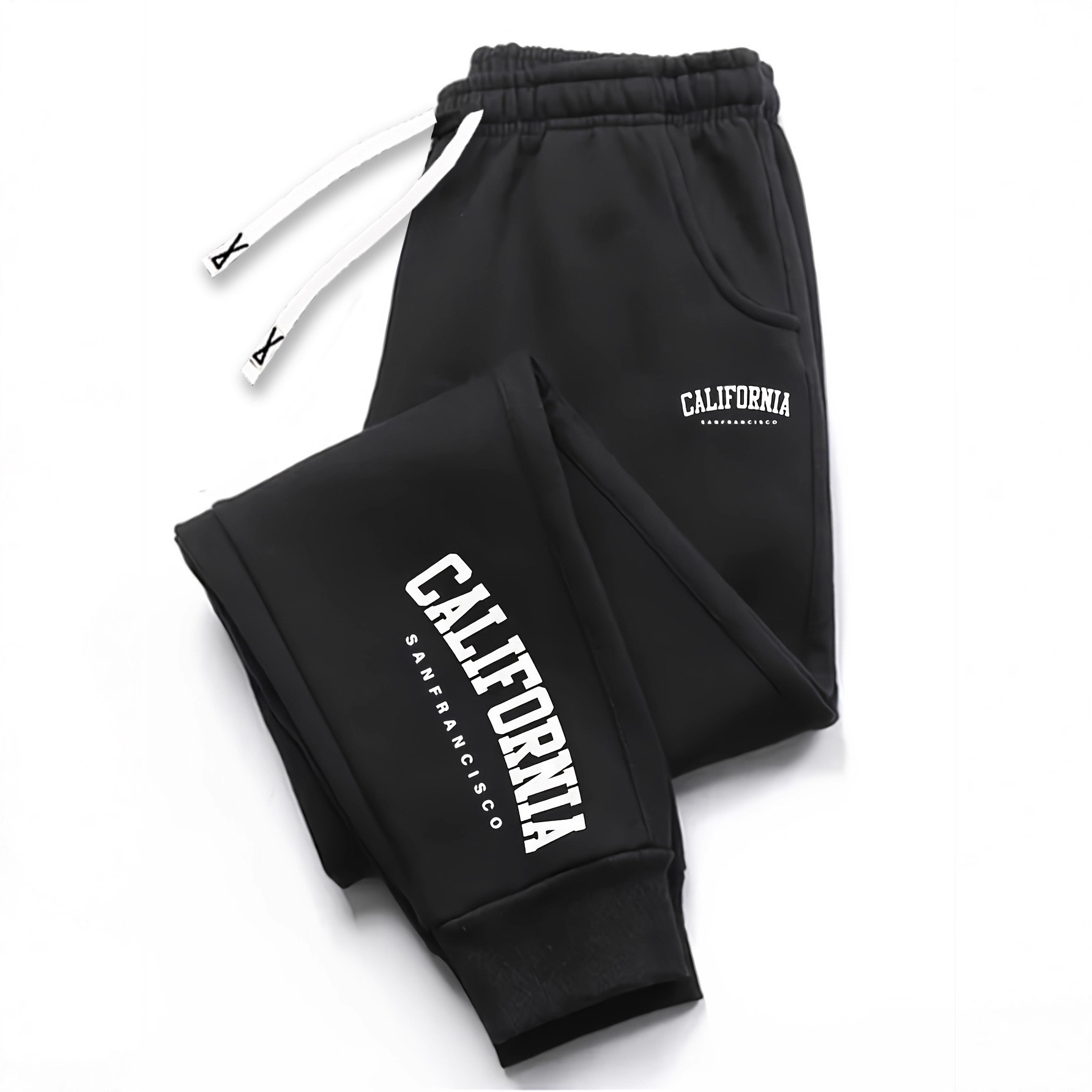 Cross-Border Foreign Trade Hot-Selling Men's Trousers Autumn Knitted Sports Casual Pants European Size Pants Men's Leggings Sweatpants