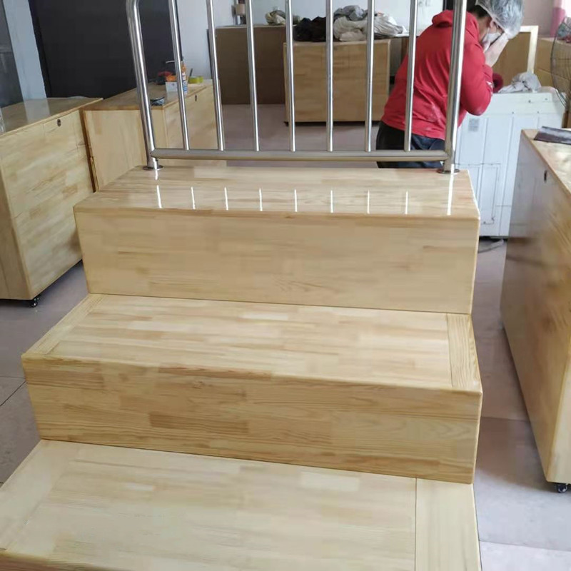 customized woodiness Chorus stand three layers Yellow flower pine Combined Group photo Podium Telescoping Chorus stand