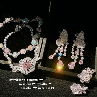 ���ӹ����ی�ʯ������� Vintage �18K�� �űȷۺ����ʯ���h