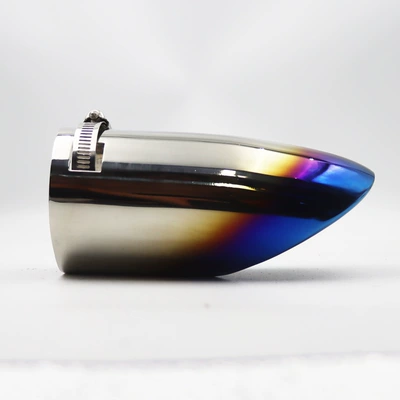Cross-Border Quality Stainless Steel Universal Car muffler - small-elbow-roasted-blue