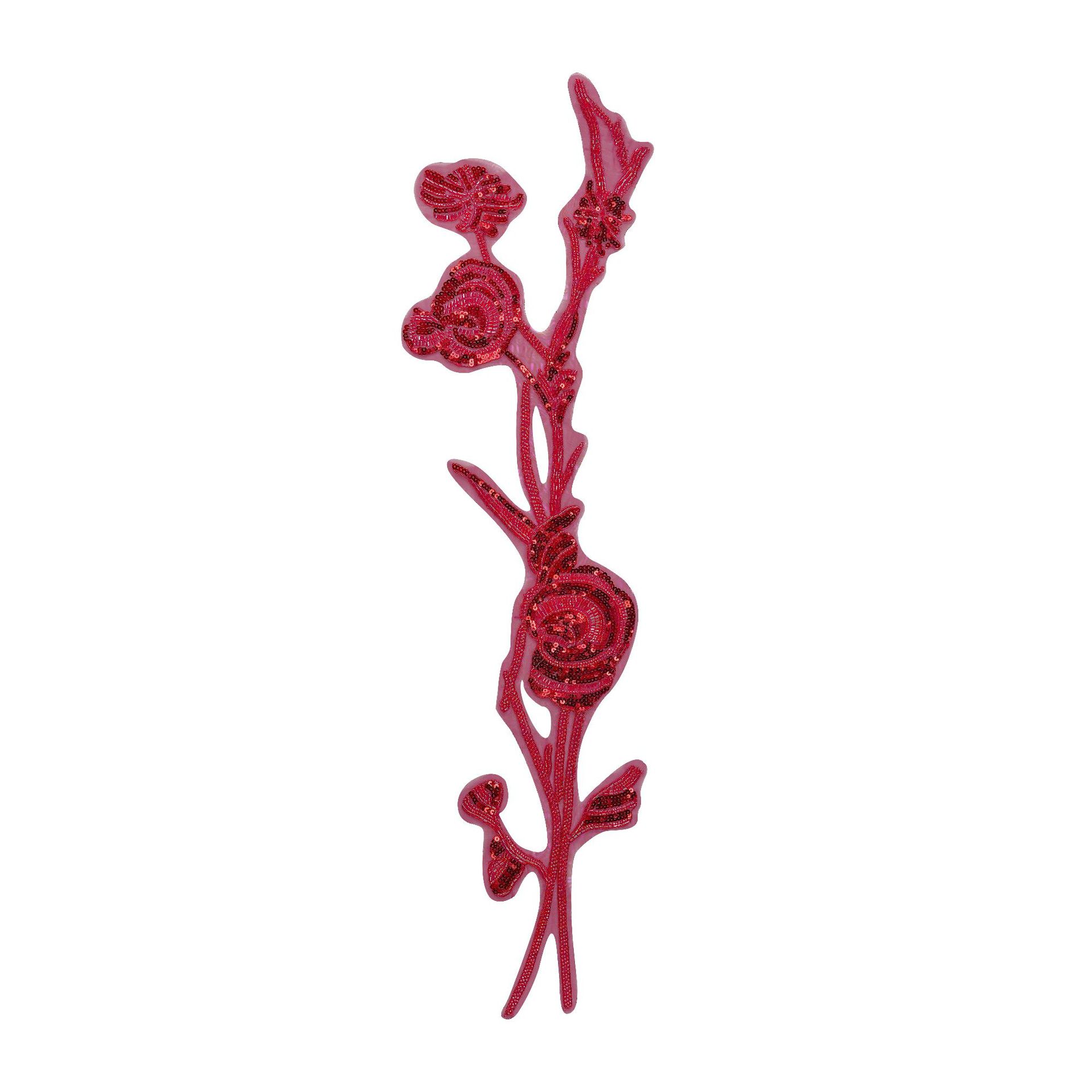 Bordado de encaje negro rosas de capotón largo cuentas tridimensionales decoración accesorios de ropa DIY pegatinas al por mayor image 6