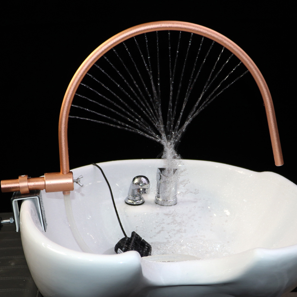 Barbería transfronteriza circulante de agua aparato de tratamiento de cabeza salón lava cama de cerámica cuenca de codo de agua al por mayor