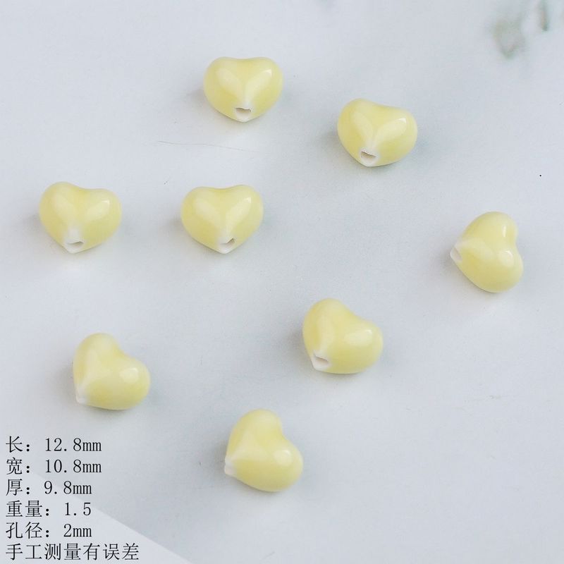小爱心12mm散珠配件景德镇陶瓷饰品手链手工diy材料厂家批发|undefined