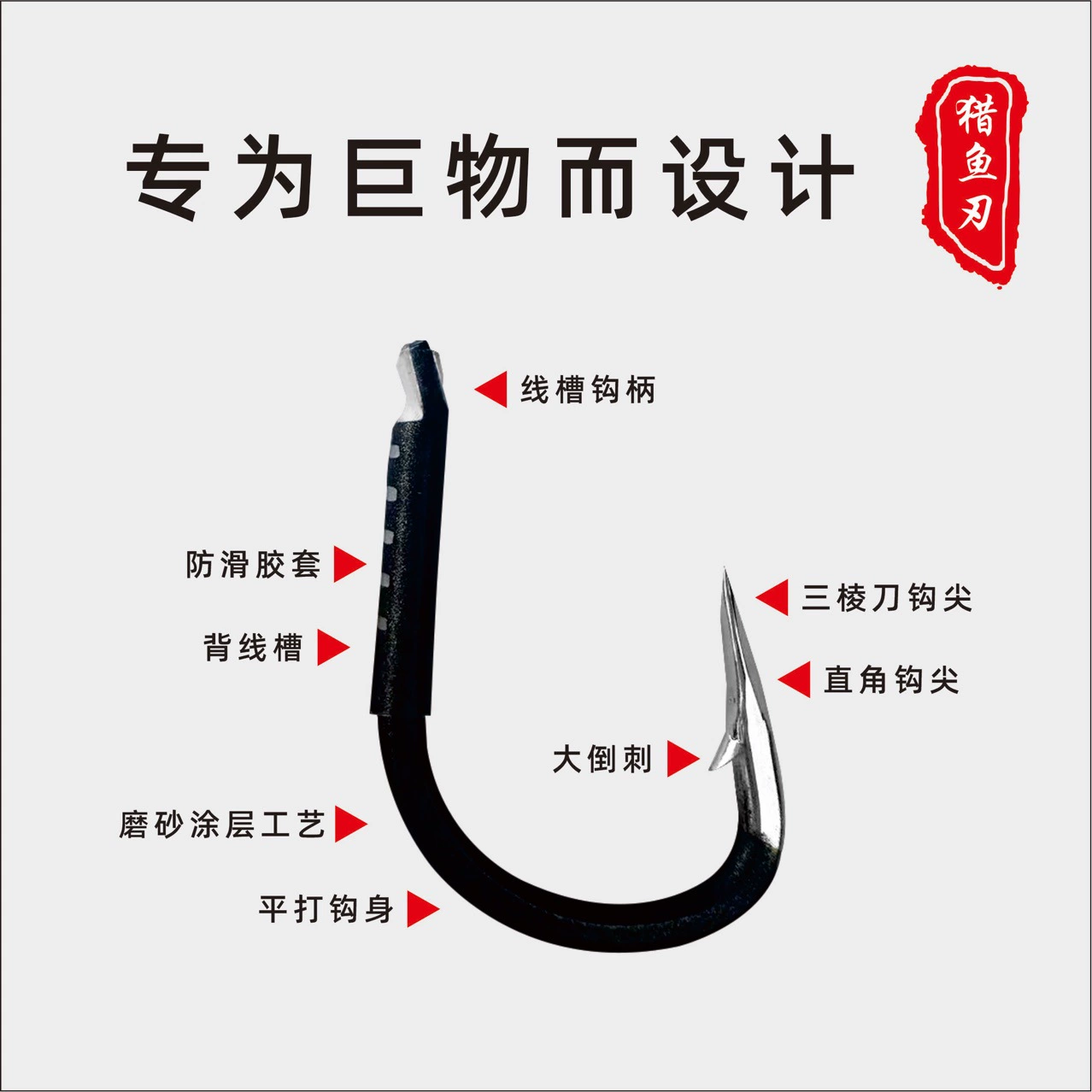 Big Things Hook Green Blade Generation Strengthens the Special Triangle Knife Hook for Giant True Crested Casing Marking Fish