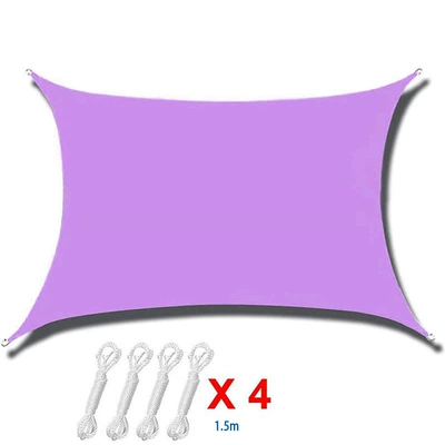 Outdoor Waterproof Oxford Cloth, Sunshade: Avtomobil yan çətirləri - 4-corner-sunshade-sailpurple-rectangle-23m-send-connecting-rope-ready-stock