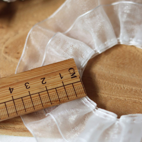 4cm wide double layer snow yarn with lace accessories pleats ruffle neckline cuffs clothing handmade materials