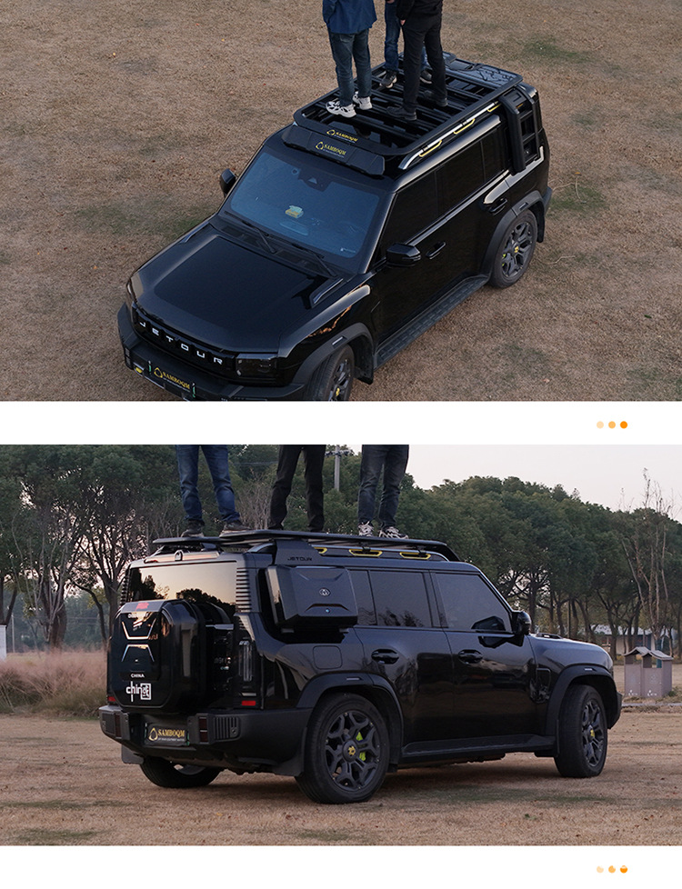 Jietu Traveler Roof Platform, Shanhai T2 Roof Rack, Roof Frame, Ladder, Backpack, Aluminum Alloy Roof Luggage Rack