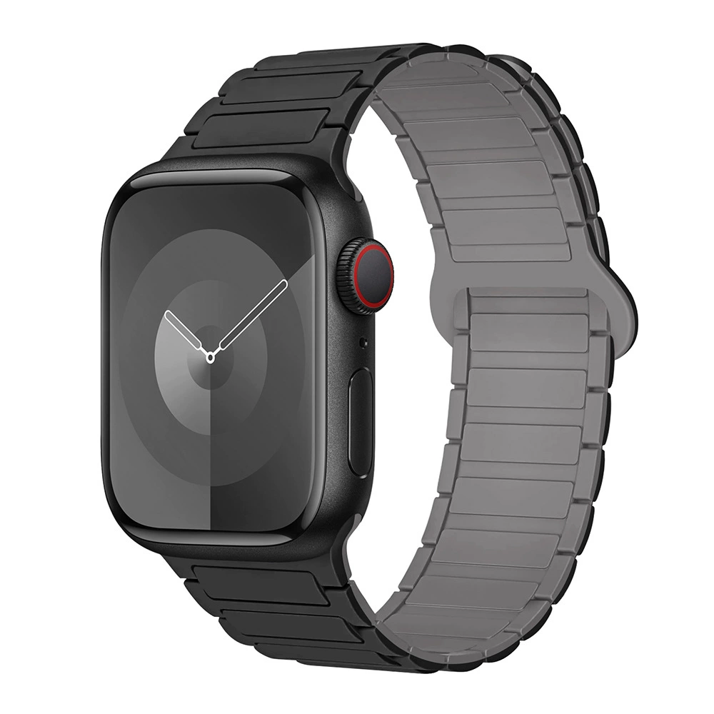 Подходит для Apple Watch1-11 поколения/Ultra3/SE3 второго поколения три бусины силиконовый магнитный ремешок