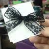 White hairgrip with bow suitable for photo sessions, hair accessory, bangs, floral print, lace dress, Lolita style