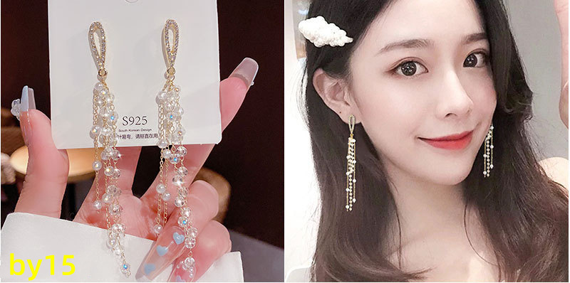 13g Weight 925 Sterling Silver Ear Needle Material Rhinestones, Pearl Inlay Material Drop Earrings Classification 1 Pair Quantity Holiday, Daily Occasion Alloy Material Geometric, Bow Knot Pattern Women's Gender Tassel, Plating, Inlay Design Basic Style 1 Pair Basic Geometric Bow Knot Tassel Plating Inlay Alloy Rhinestones Pearl Drop Earrings 18