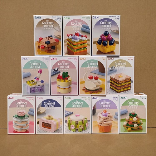 Jiaqi 5630 assembled building blocks pastry set cake blueberry tiramisu assembly model toy children's gift