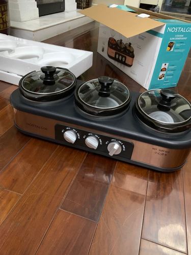 Nostalgia fully automatic soup stew three-head pot casserole stewed pig's feet and porridge woman confinement gift