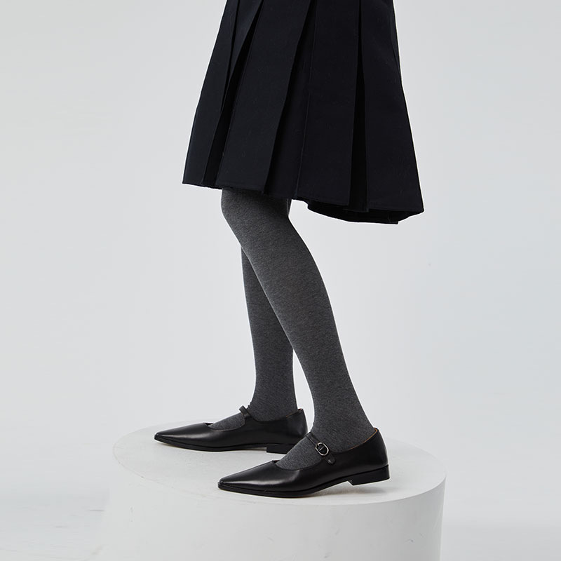 美腿都要漂亮经典灰色连裤袜女生秋冬高腰打底裤美腿塑型外穿袜子