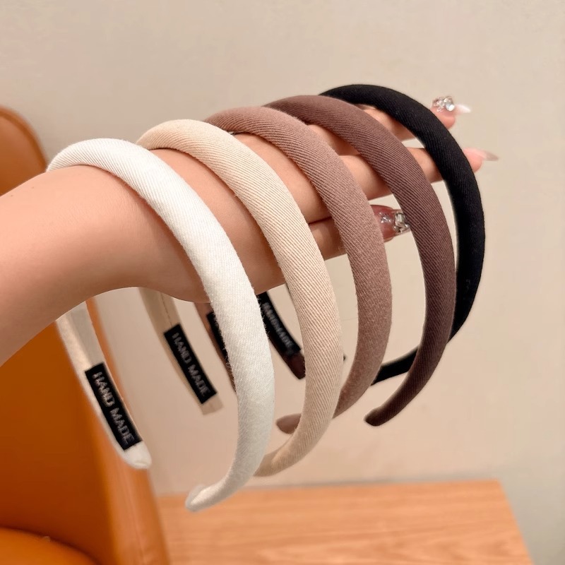 Niños de color café leche no estrangular esponja correa de cabello otoño y invierno nuevo tipo de niña correa de cabello de presión delgada correa de cabello cabeza alta
