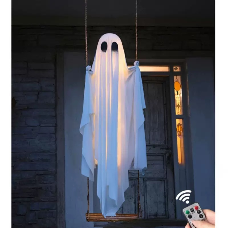 跨境新品Halloween Decorations Outdoor万圣节户外装饰秋千幽灵|undefined