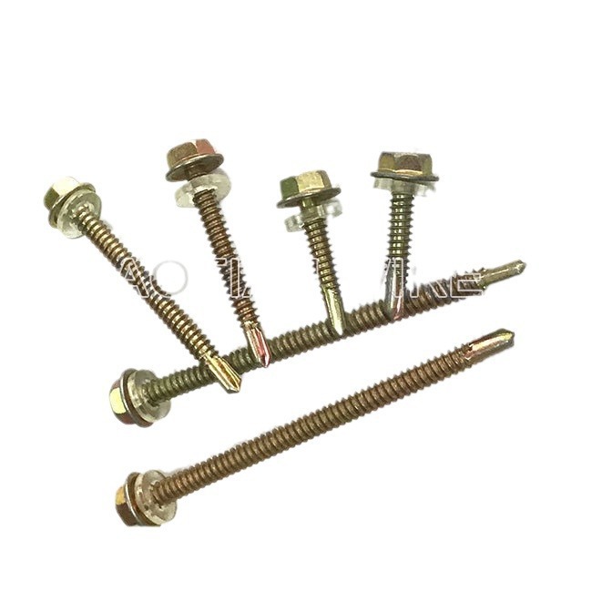 Acero al carbono 1022A brida hexagonal auto-perforación tornillo autotrifugante con almohadilla de PVC resistente al deslizamiento gran cantidad de stock