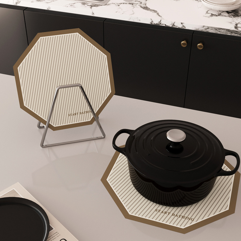 almohadilla de platos de comedor de alta resistencia al cojín de aislamiento térmico almohadilla de taza absorción de agua resistente a altas temperaturas almohadilla de platos domésticos almohadilla de mesa de comedor libre de lavado