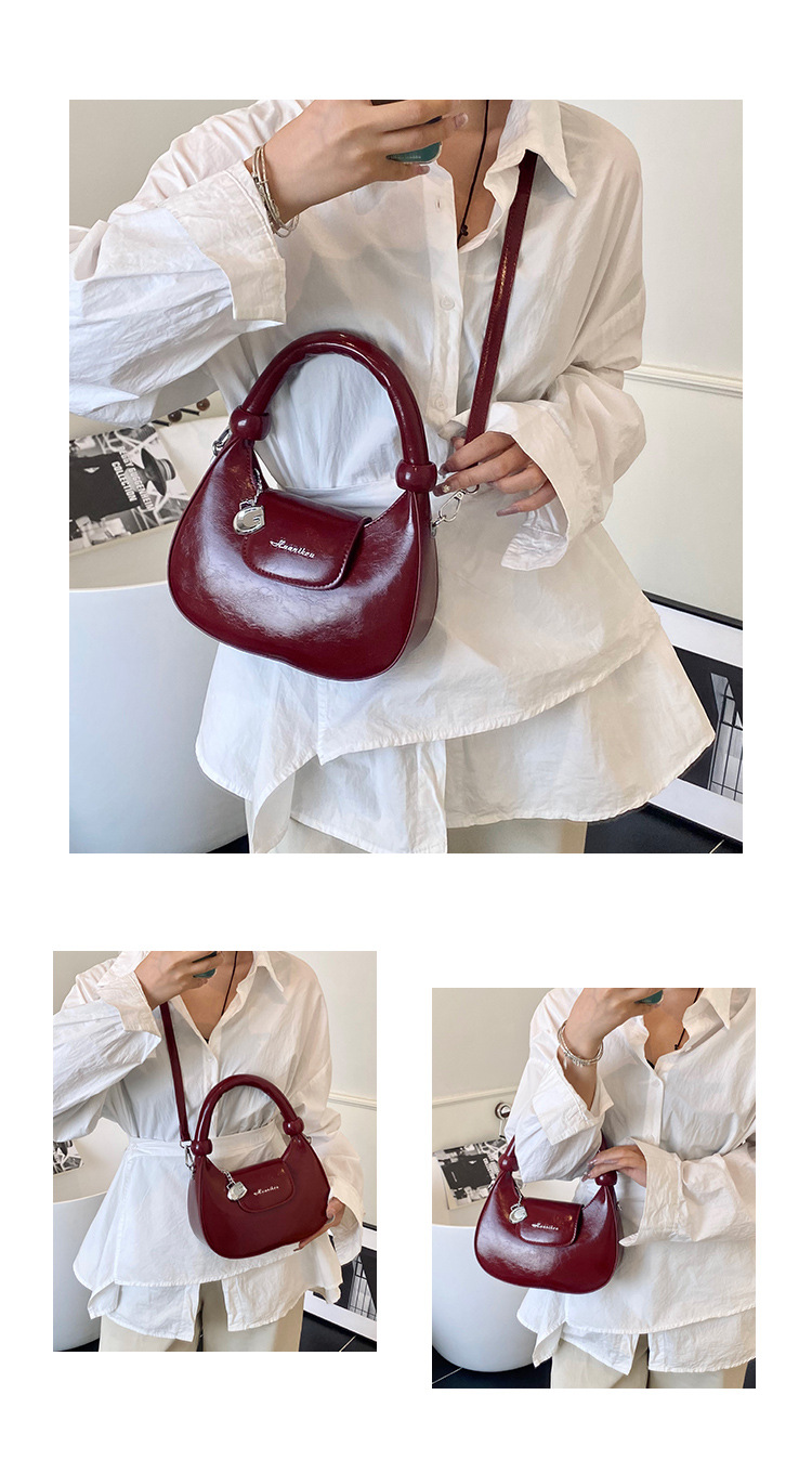 Elegant Crescent Shoulder Bag For Women Versatile Handheld Tote_voghion.com