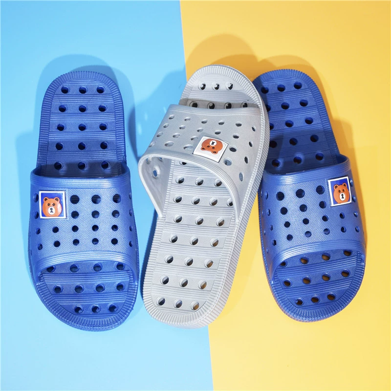 Гостиничные домашние Банные Тапочки, мужские домашние Нескользящие протечки в ванной, быстросохнущие бесшумные тапочки для туалета