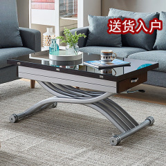 家庭用兼用リビングルーム、小さなダイニングテーブル、一体型家庭用多機能油圧ロックプレートリフティングコーヒーテーブルをダイニングテーブルに変える